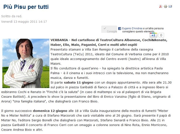 VERBANIA NEWS del 14.05.2011