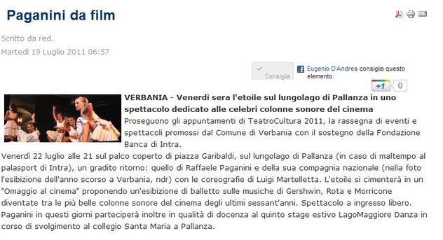 VERBANIA NEWS del 19.07.2011