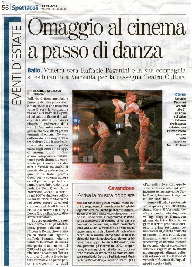 LA STAMPA  del 19.07.2011