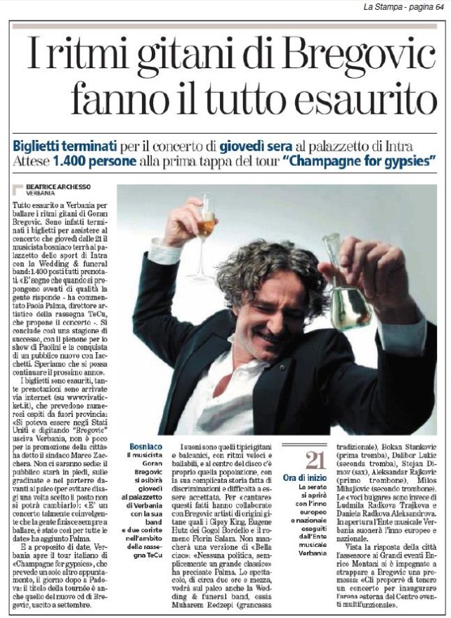 LA STAMPA  del 01.12.2012