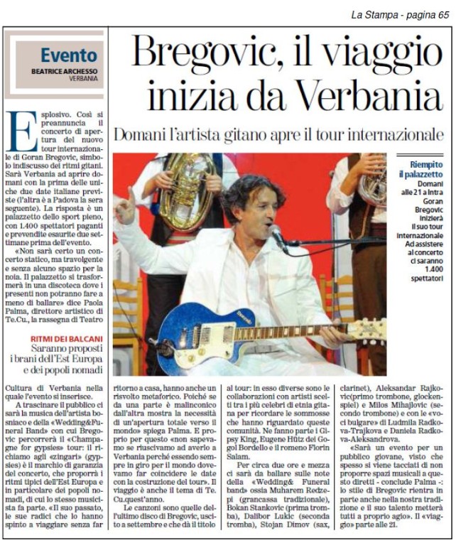 LA STAMPA  del 05.12.2012