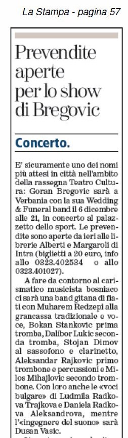LA STAMPA del 17.10.2012