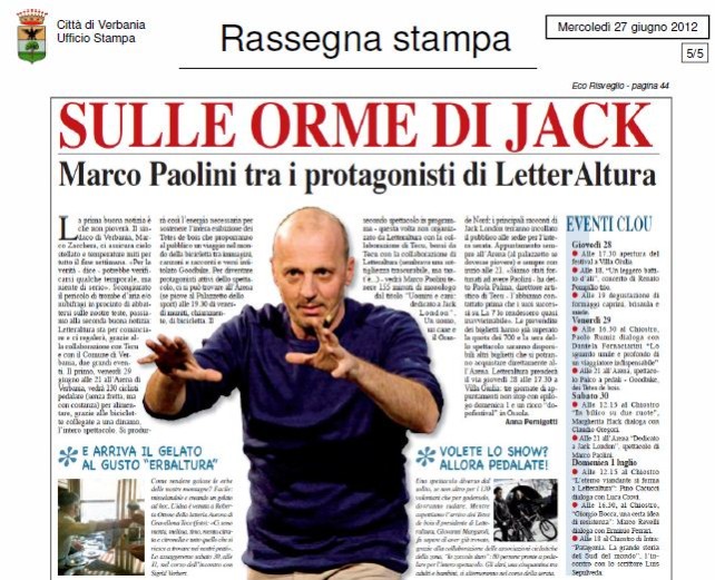 RASSEGNA STAMPA del 27  giugno 2012