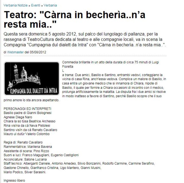 Verbania notizie del 05.08.2012